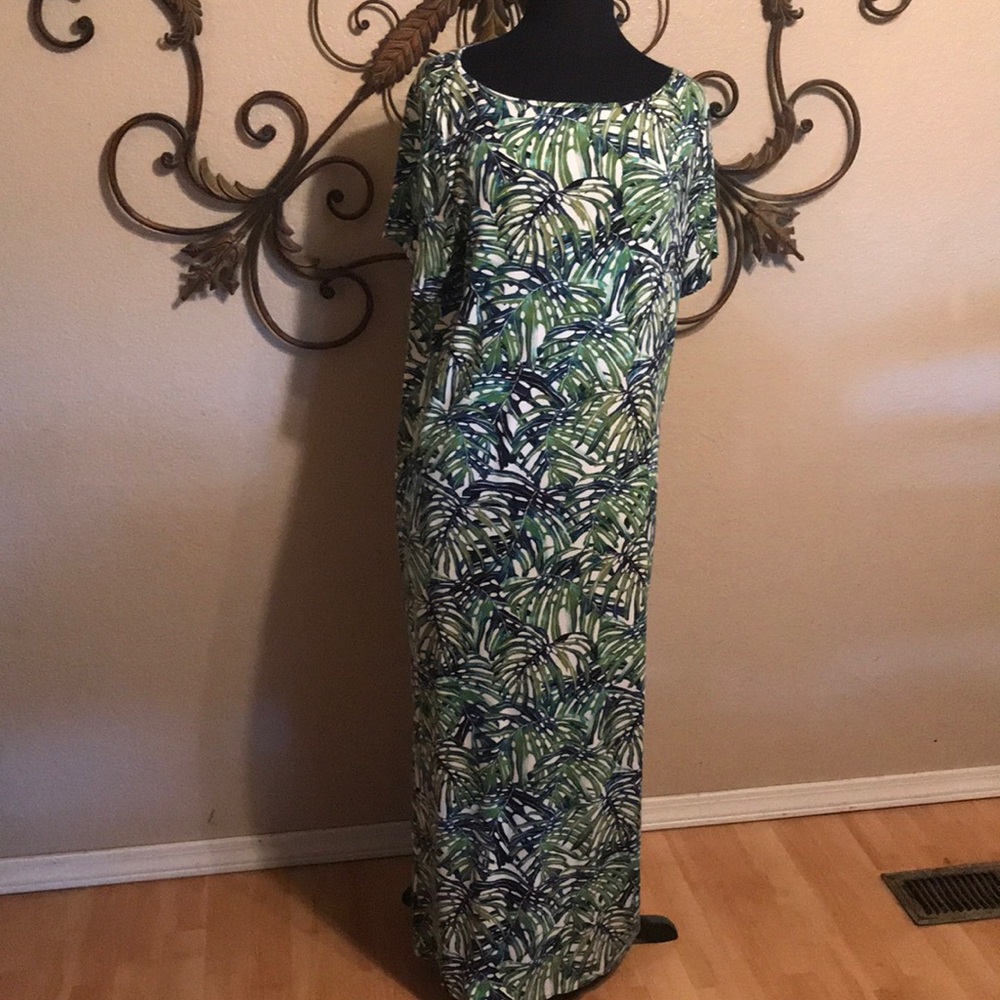 Fun J Jill palm leaf dress